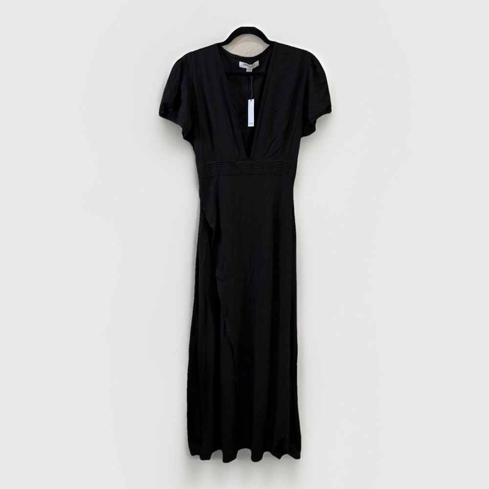 Pampelone NWT Maxi Dress Black Women's Size XL‎ Short Sleeve Empire Waist